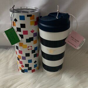 KATE SPADE Checks & Striped Tumbler Set of 2